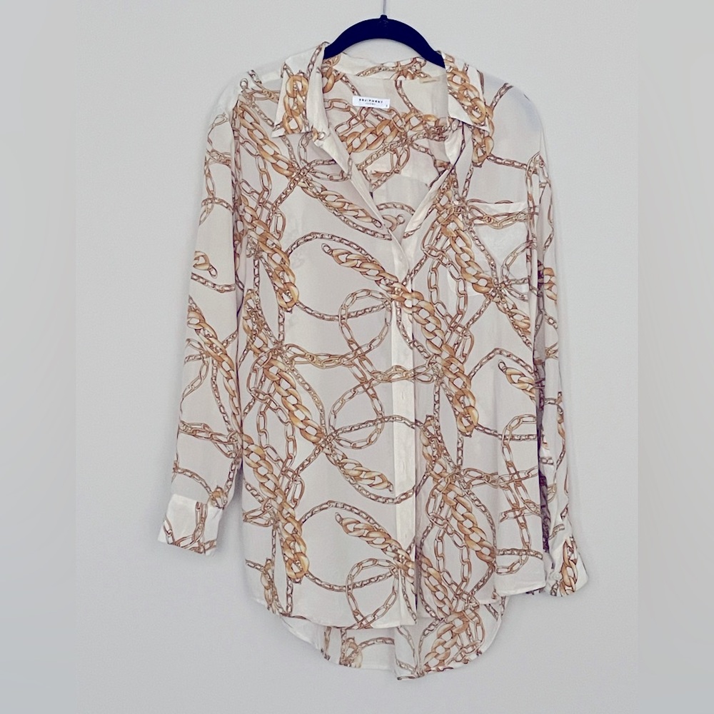 Equipment 100% silk oversized button down shirt